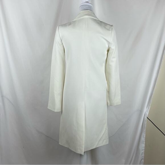 Milly Women’s Cream Quiet Luxury RoyalCore Long Jacket Coat NWOT Size S - Picture 5 of 13